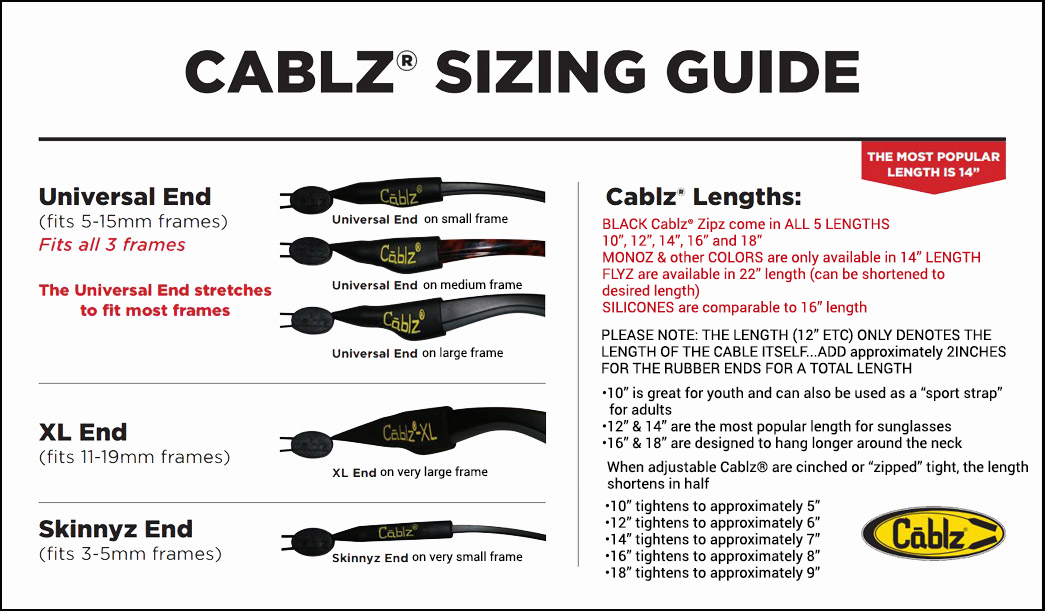 Adjustable Cablz Zipz