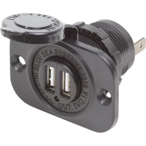 Blue Sea 12-24V Dual USB Charger Socket